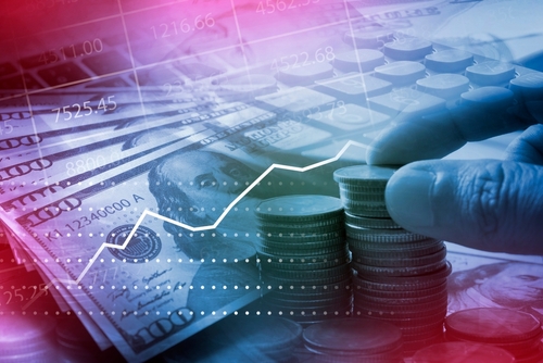 Crisi dell'inflazione finanziaria negli Stati Uniti con grafico del mercato azionario
